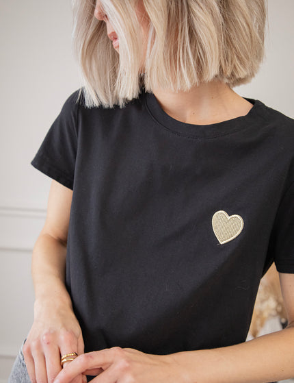 Beating Heart Black/Gold - T-Shirt