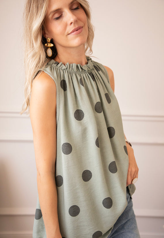 Dots & Daydreams Khaki - Top