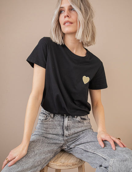 Beating Heart Black/Gold - T-Shirt