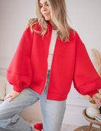 Snuggle Up Red - Cardigan