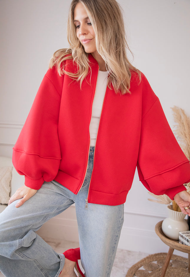 Snuggle Up Red - Cardigan