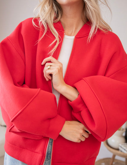 Snuggle Up Red - Cardigan