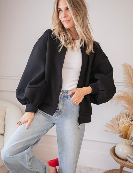 Snuggle Up Black - Cardigan