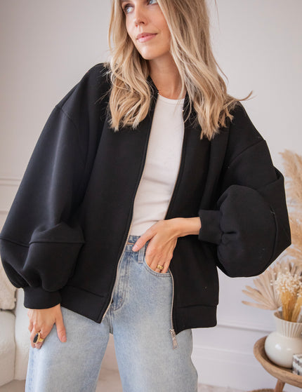 Snuggle Up Black - Cardigan