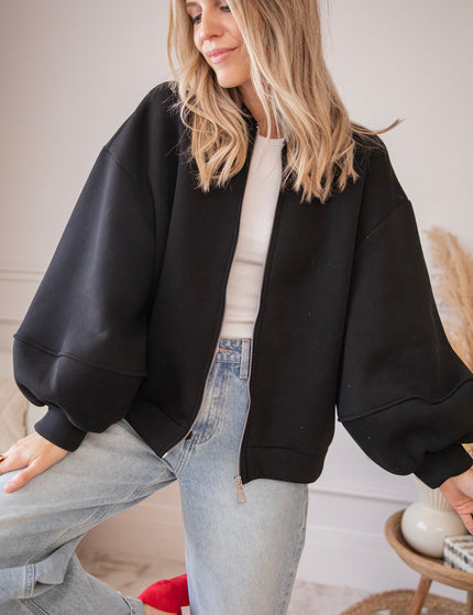 Snuggle Up Black - Cardigan