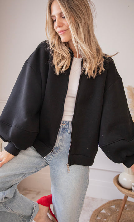 Snuggle Up Black - Cardigan