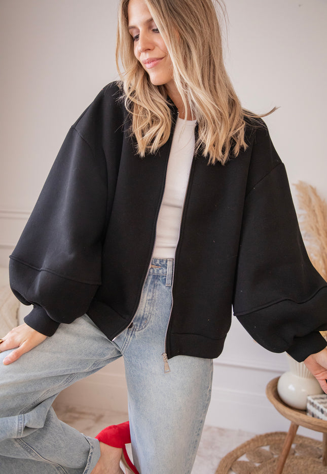 Snuggle Up Black - Cardigan