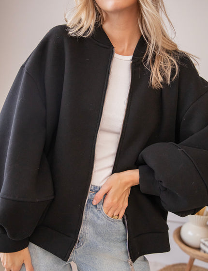 Snuggle Up Black - Cardigan