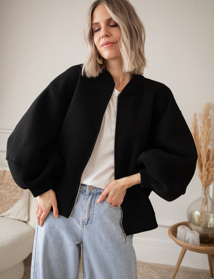 Snuggle Up Black - Cardigan