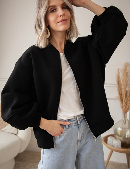 Snuggle Up Black - Cardigan