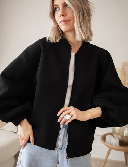 Snuggle Up Black - Cardigan