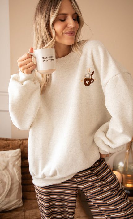 Simplicity Love You Latte Soft Grey - Sweater