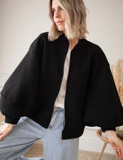 Snuggle Up Black - Cardigan