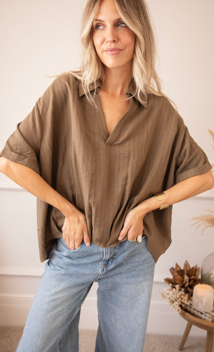 Easy Escape Khaki - Blouse