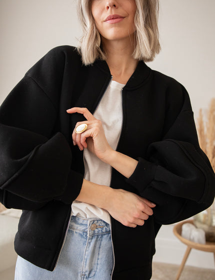 Snuggle Up Black - Cardigan