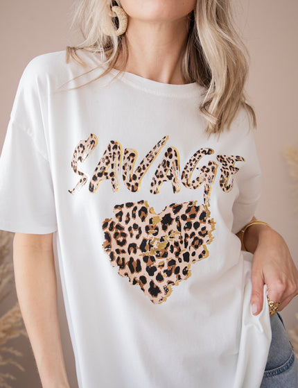 T-Shirt - Savage Love - Weiß