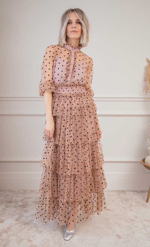 Flamenco Dots Pink - Maxi Jurk