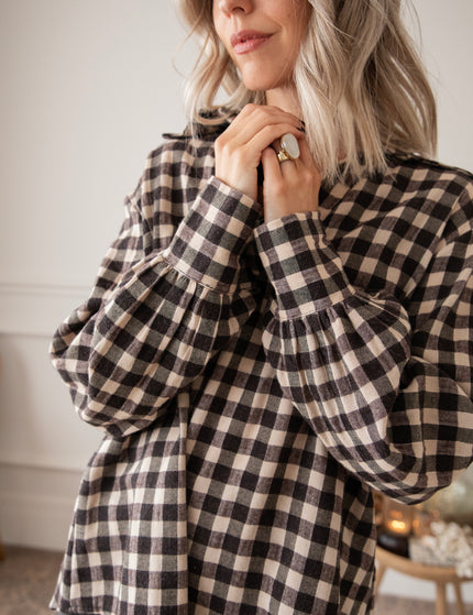 Cozy Check Beige - Blouse