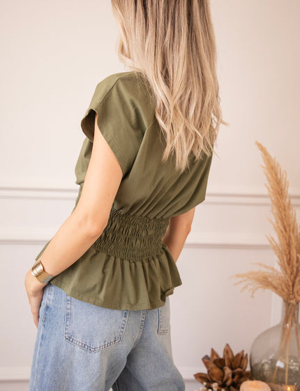 Feminine Frown Khaki - Top