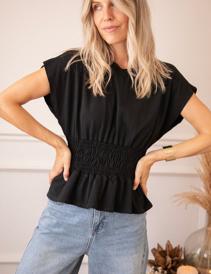 Feminine Frown Black - Top