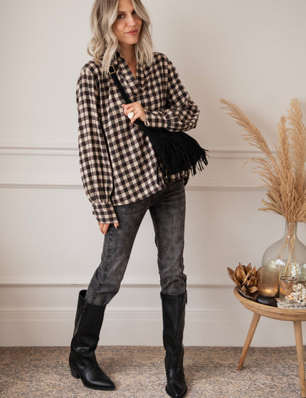 Cozy Check Beige - Blouse
