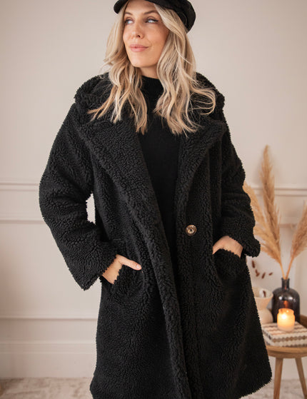 Teddy Charm Black - Coat