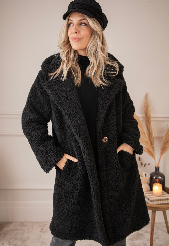 Teddy Charm Black - Coat