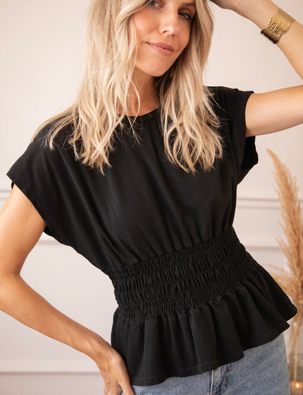 Feminine Frown Black - Top