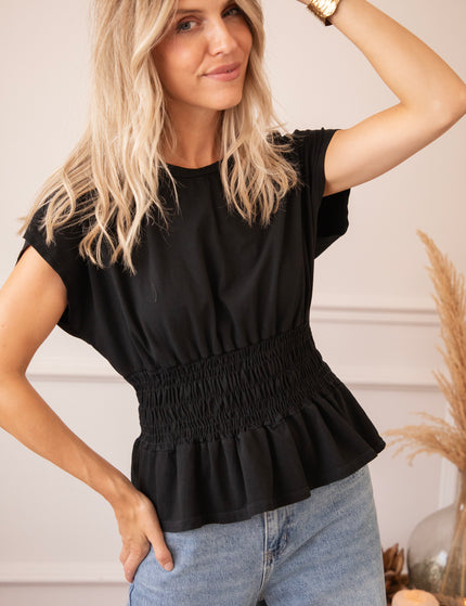 Feminine Frown Black - Top