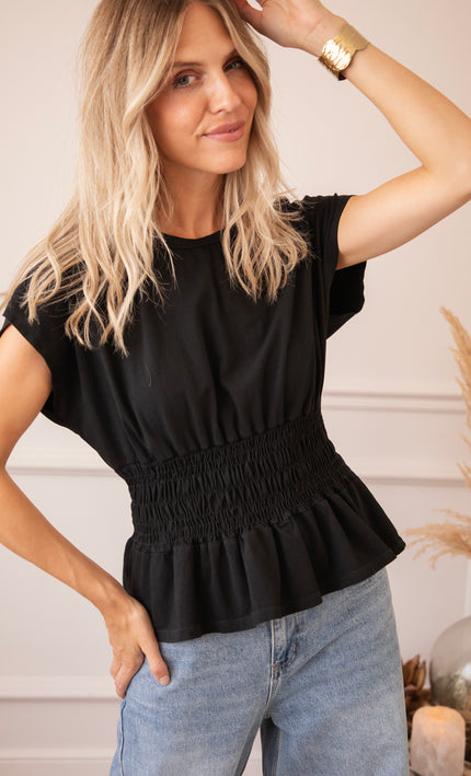 Feminine Frown Black - Top