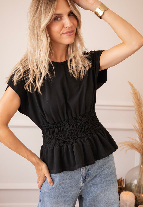 Feminine Frown Black - Top