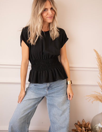 Feminine Frown Black - Top