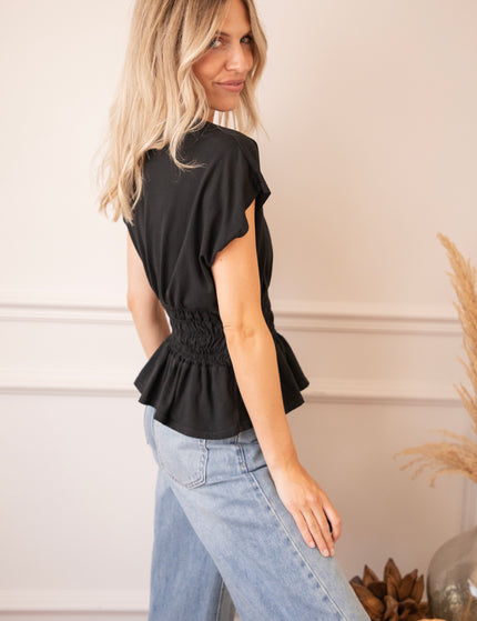 Feminine Frown Black - Top