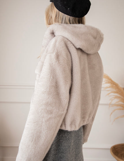 Jacke - Fur Feels - Grau