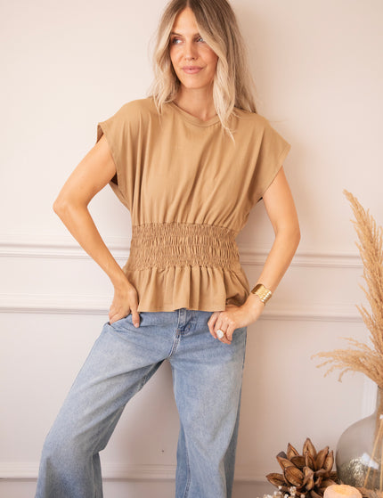 Top - Feminine Frown - Braun
