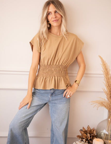 Top - Feminine Frown - Braun