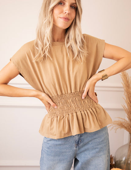 Top - Feminine Frown - Braun