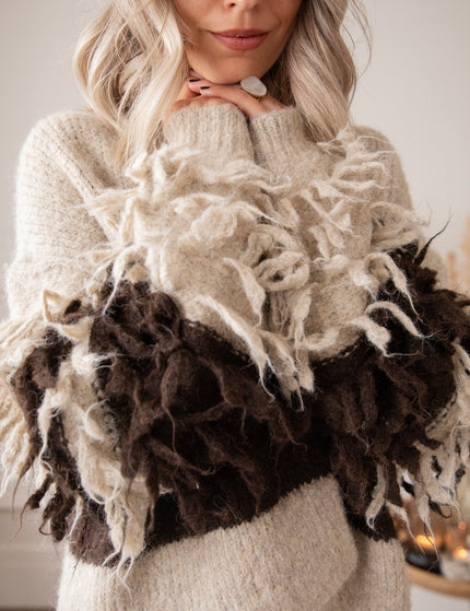 Fringe Affair Beige/Brown - Cardigan