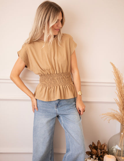 Top - Feminine Frown - Braun