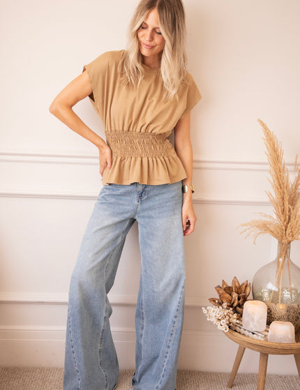 Top - Feminine Frown - Braun