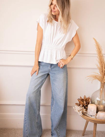 Feminine Frown White - Top