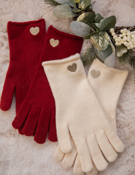 Handschuhe - Heartwarming - Bordeaux