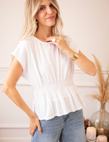 Feminine Frown White - Top