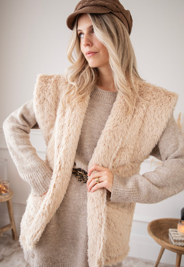 Furry Much Love Café Au Lait - Jacket/Vest