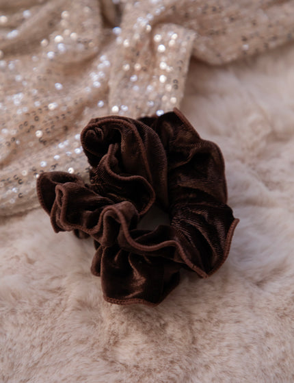 Velvet Twist Choco - Scrunchie
