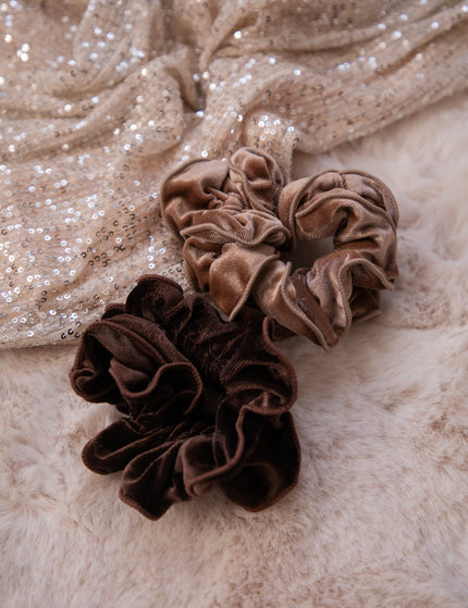 Velvet Twist Choco - Scrunchie