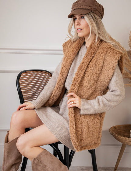 Furry Much Love Camel - Jacket/Vest