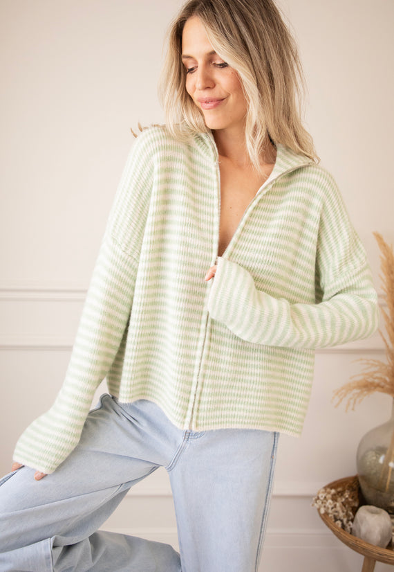 Simply Stripes Green/White - Vest