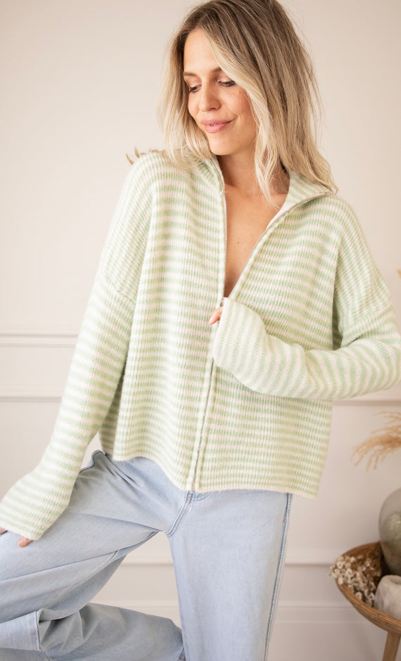 Simply Stripes Green/White - Vest