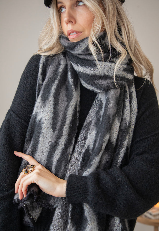 Wild Storms Grey - Scarf